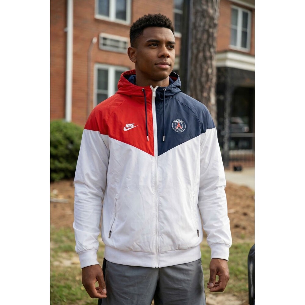 Nike Vintage Rare Paris Windrunner Jacket Saint Germain Red White Blue Small